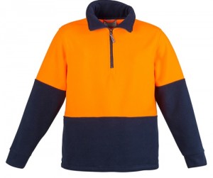 Impact Teamwear Ballarat - Workwear - Hi Vis Half Zip Fleece Jumper